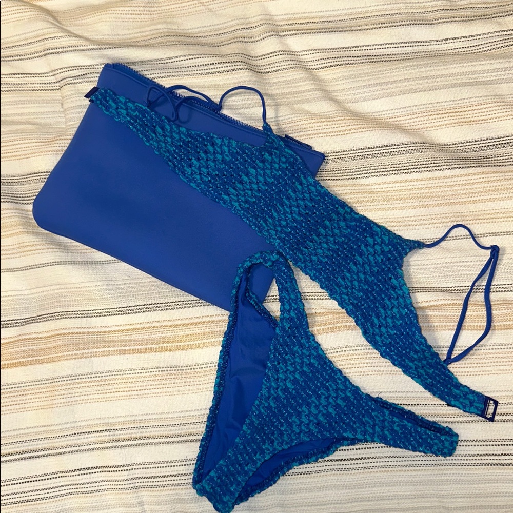 Triangl Swimwear Blue Bikini - Picture 2 of 2